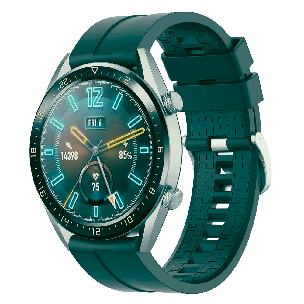 Correa De 22mm De Silicona Para Huawei Gt2 46mm Verde