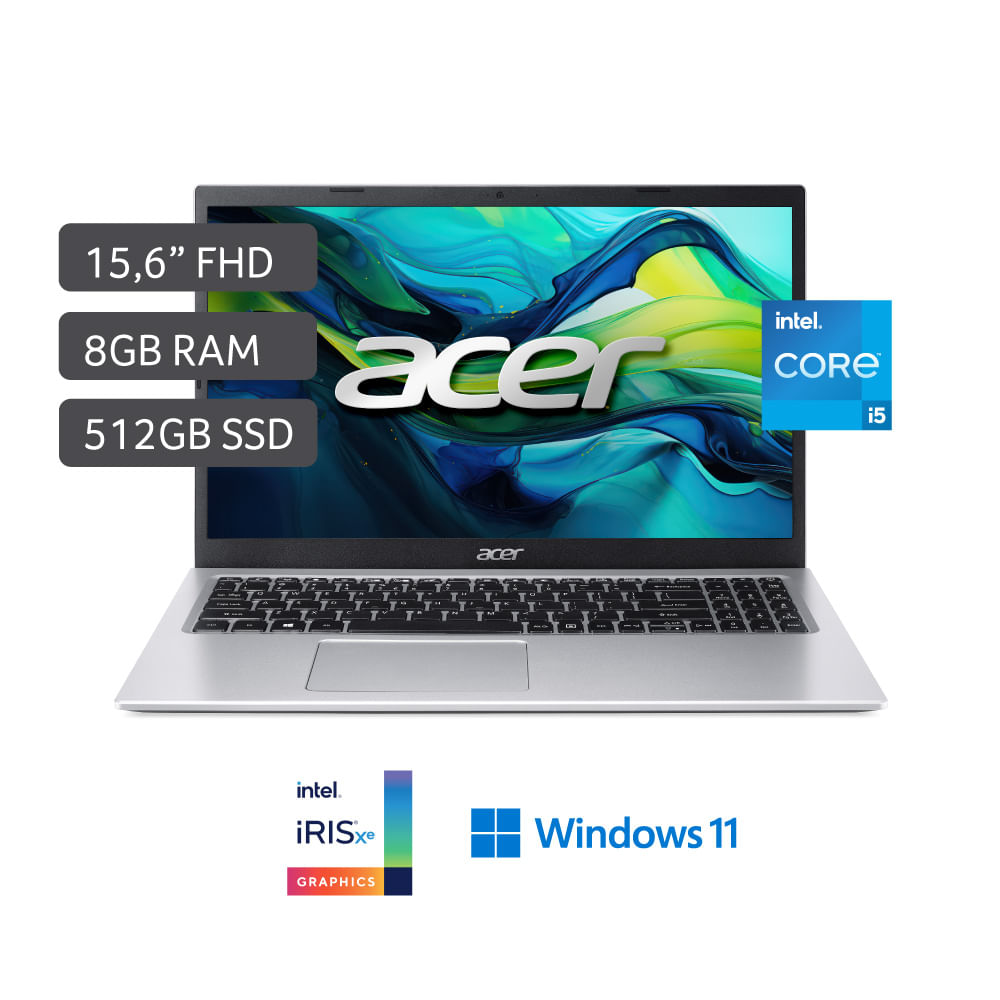 Laptop ACER Aspire 3 A315-58-55VU 15.6'' Intel Core i5 11va generación 8GB 512GB