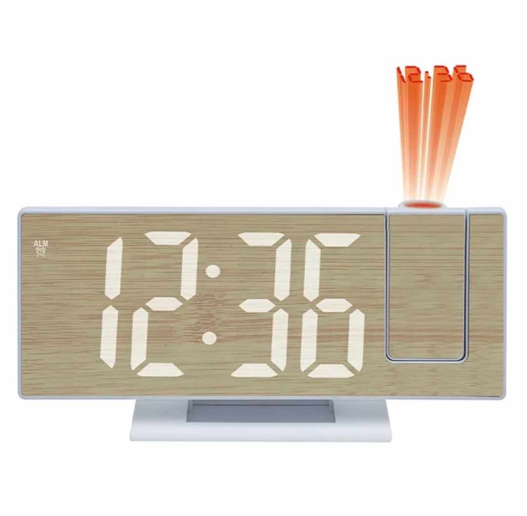 Reloj Digital Despertador con Proyector LED Temper