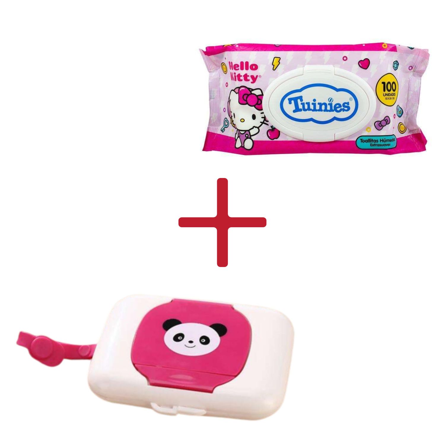 Pack Porta Paños + Toallaitas Generico Panda