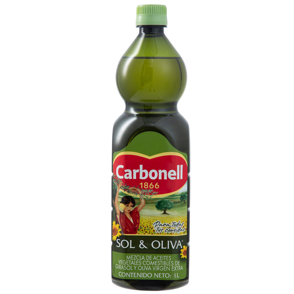 Aceite de Girasol y Oliva CARBONELL Botella 1L