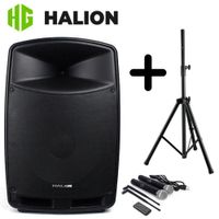 Combo Parlante Halion PHA-15F 3000W + Soporte 1,8m Full Fiesta