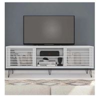 Mesa de TV Moderna Florencia 70"" TU MESITA Melamina 18mm color Blanco 2 puertas Corredizas