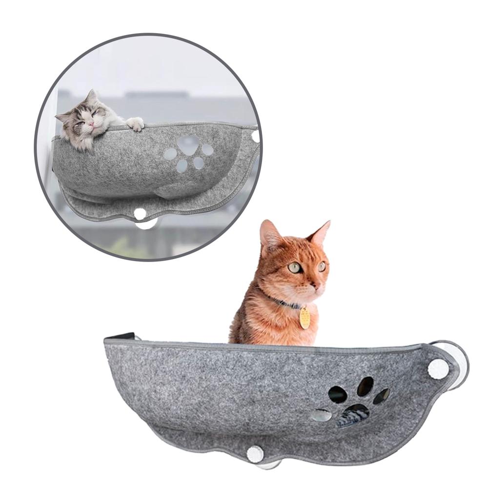 Hamaca para Gatos Ventana con Ventosas y Cojín Suave