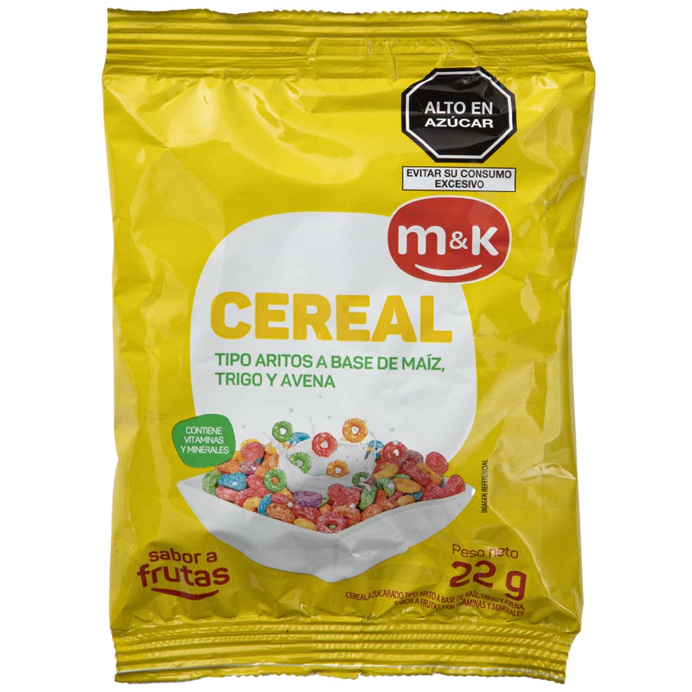 Cereal M&K Aritos Bolsa 22g Tira 12un