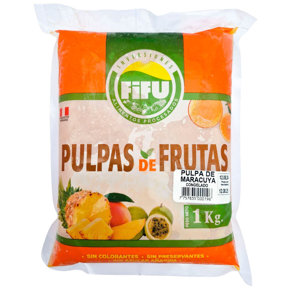 Pulpa de Maracuyá Congelada FIFU Bolsa 1Kg