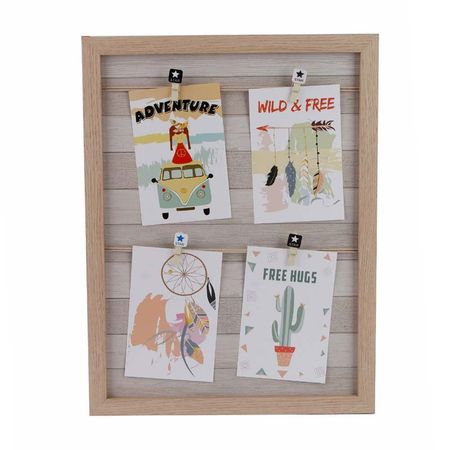 Marco de fotos con ganchos de madera Homewell