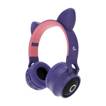 Audífono bluetooth micrófono Morado Xtech