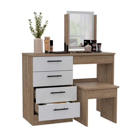 Mueble Tocador Tuhome Kaia 4 Cajones Miel