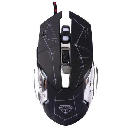 Mouse Gamer Alámbrico SMS-GM07 6 Botones con Luces Negro Somostel