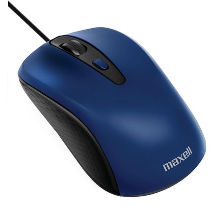 Mouse Óptico Alámbrico Azul Maxell MOWR-101