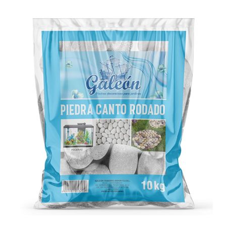 Piedra Canto Rodado Blanco 10kg