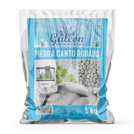 Piedra Canto Rodado Blanco 5kg