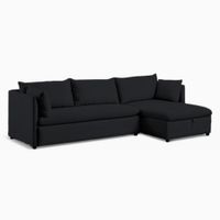 Sofá Seccional Veles con Almohada 4 cuerpos - Negro