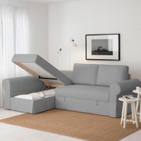 Sofá Cama Multifuncional Kamenica 3 cuerpos - Gris Claro