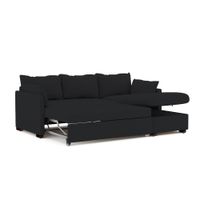 Sofá Cama Multifuncional Veria 4 cuerpos - Negro