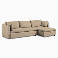 Sofá Seccional Veles con Almohada 3 cuerpos - Beige Claro