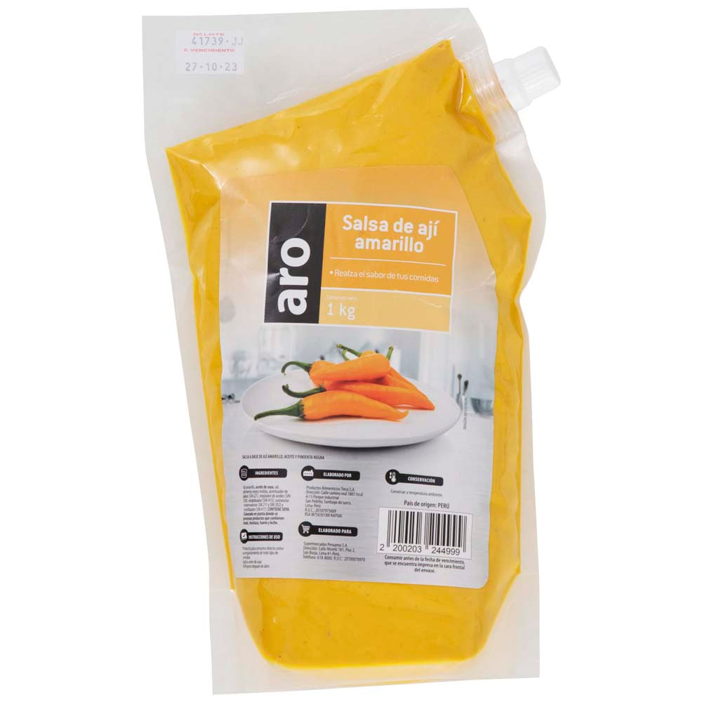 Ají Amarillo Salsa ARO Doypack 1Kg