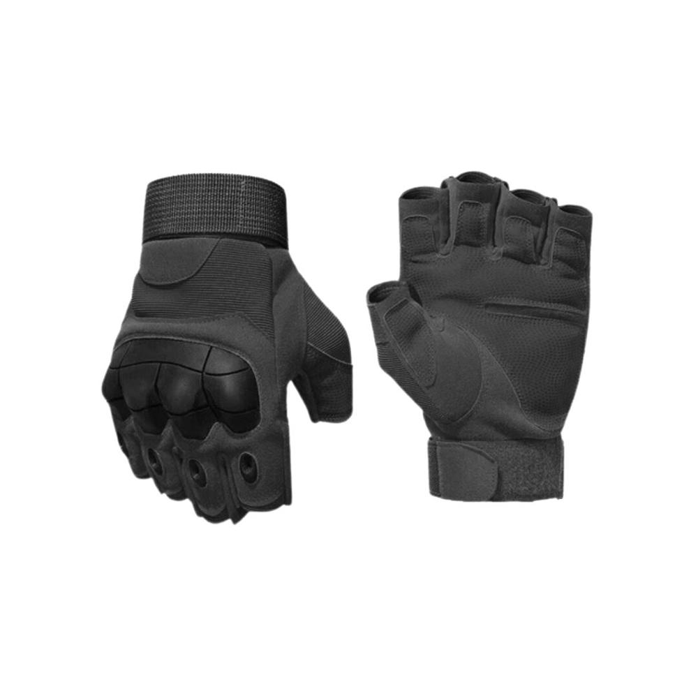 Guantes Tácticos Nudillos Almohadillos Negro Mediano
