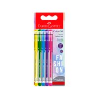Lapiceros FABER CASTELL Color Gel Fashion Bolsa 5un