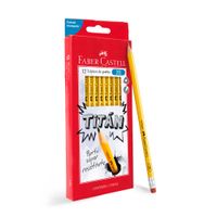 Lápices FABER CASTELL Grafito Titan Amarillo 2B Caja 12un