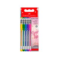Lapiceros FABER CASTELL Color Gel Sparkle Bolsa 5un