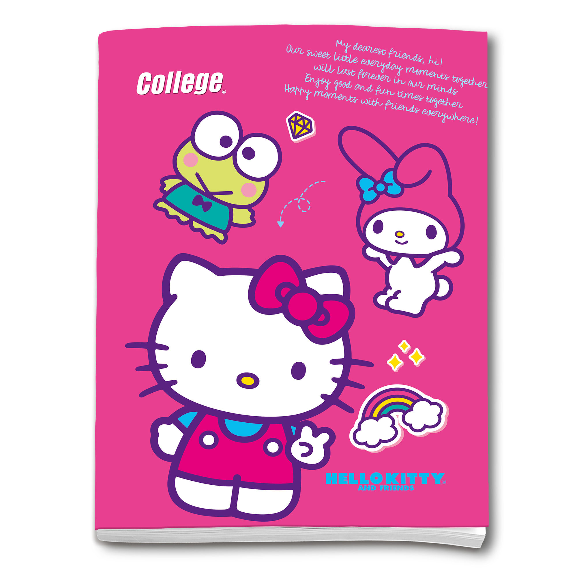 Cuaderno COLLEGE Cuadriculado Hello Kitty 80 Hojas