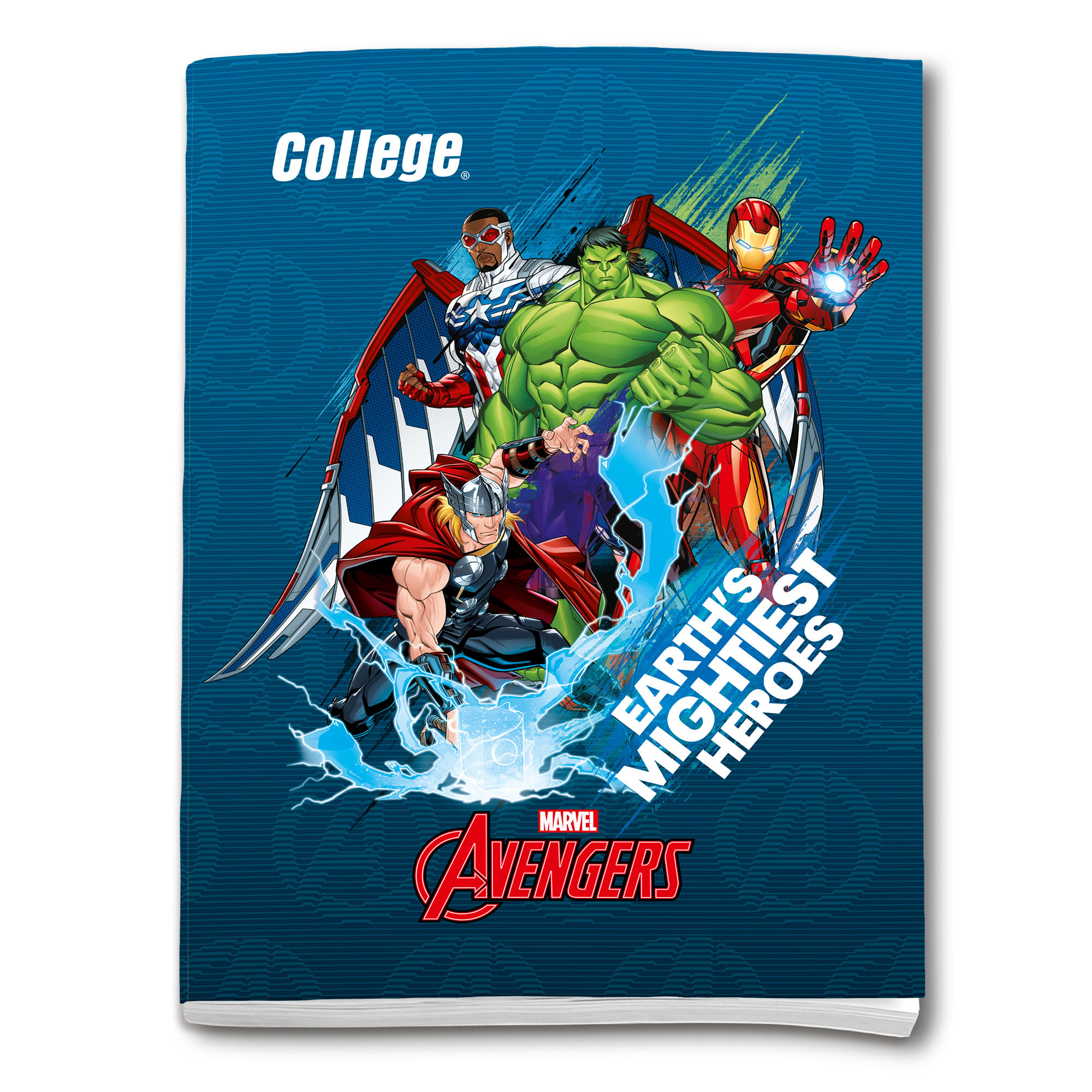 Cuaderno COLLEGE Cuadriculado Marvel 80 Hojas