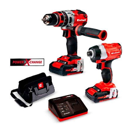 COMBO Einhell Taladro Percutor  + Atornillador de impacto TE-TK 18 (CD + CI) 18V