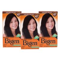 Pack de 3 tintes Bigen Castaño oscuro #47