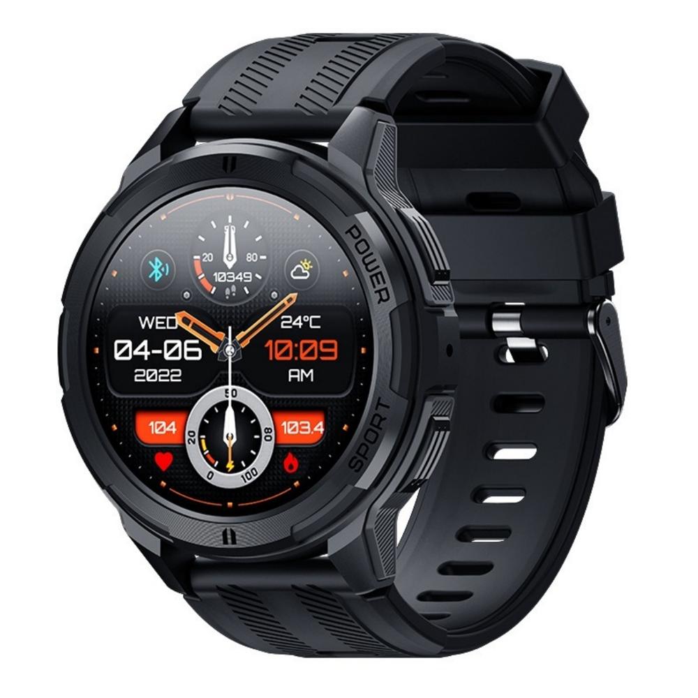 C25 Smartwatch con llamadas Bluetooth, AMOLED 1.43'', frecuencia cardíaca, presión y deportes