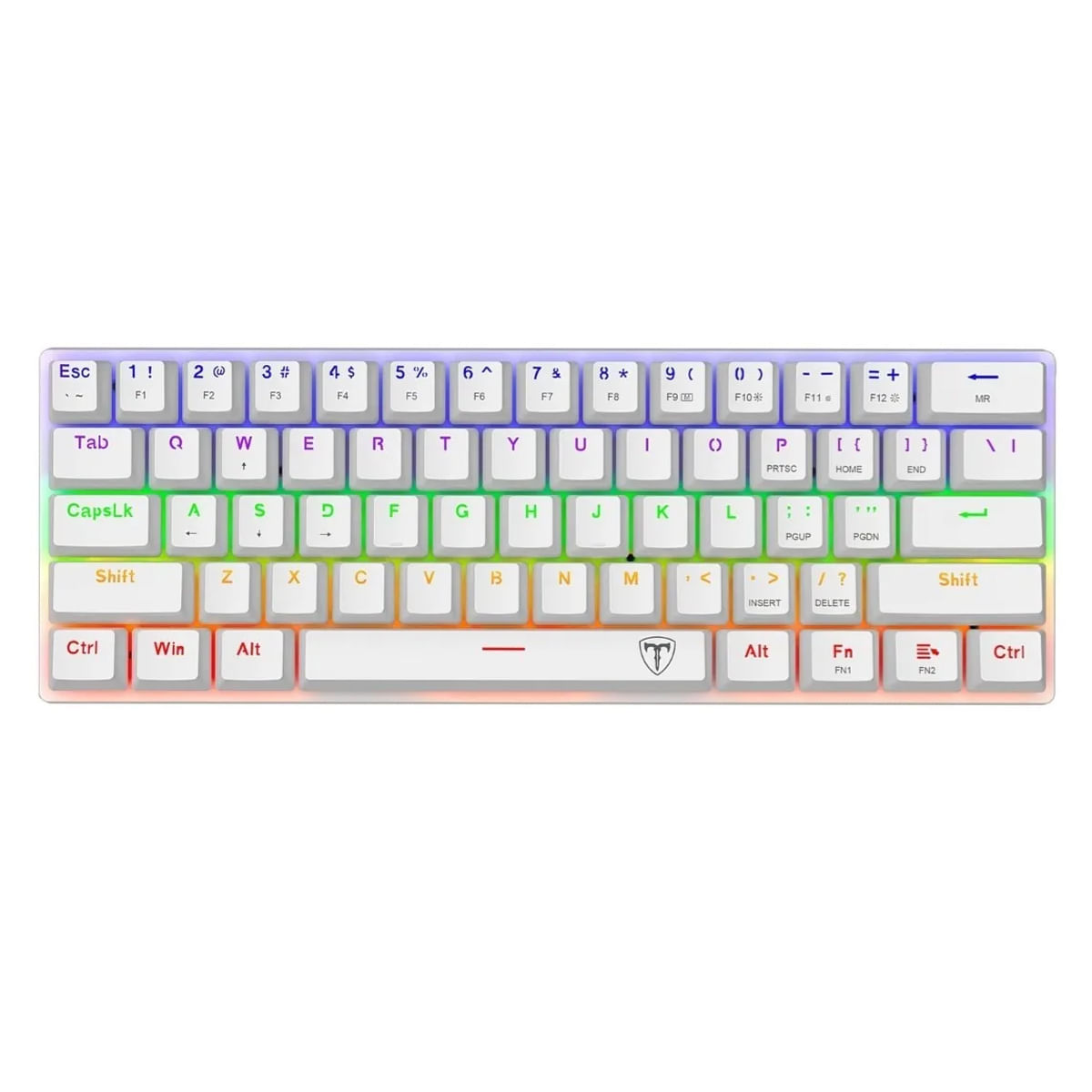 Teclado Mecánico Gamer T-dagger Arena Rainbow White
