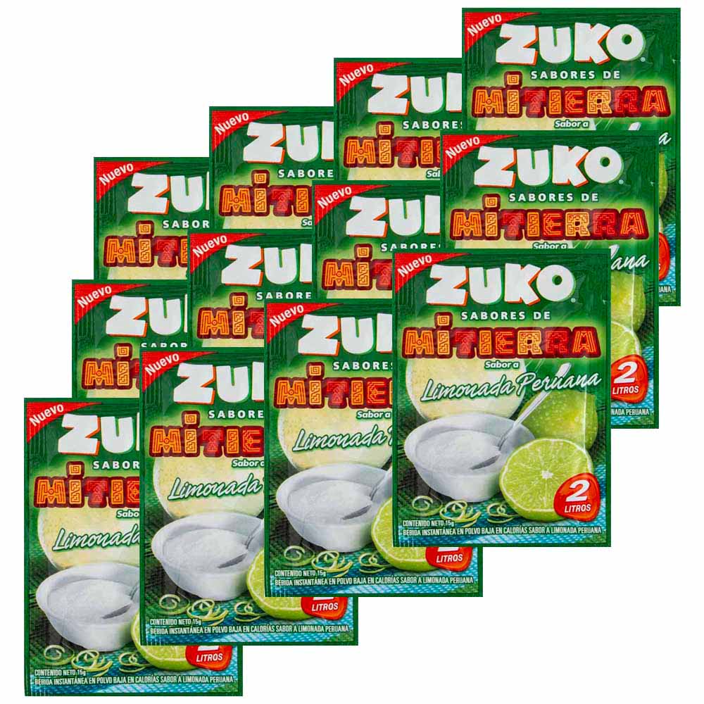 Bebida Instantánea en Polvo ZUKO Limonada Caja 12 Sobres 15g c/u