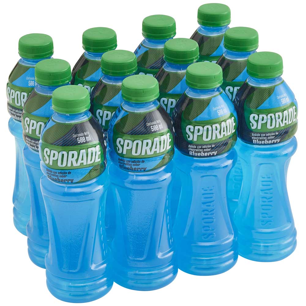 Bebida Rehidratante SPORADE Blueberry Paquete 12 Botellas 500ml c/u