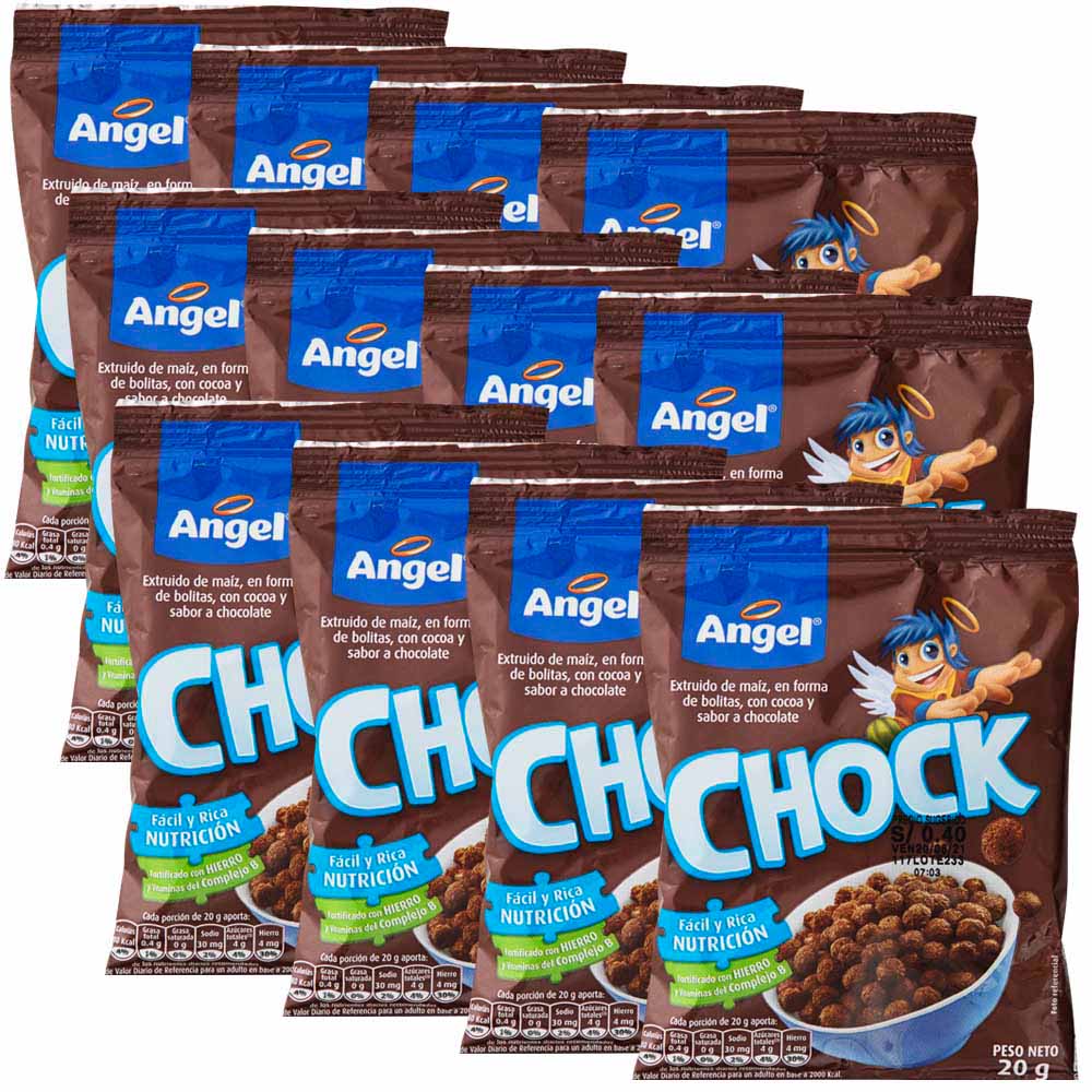 Cereal ANGEL Chock Tira 12 Bolsas 240g c/u