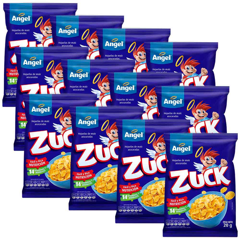 Cereal Zuck Angel Tira 12 Bolsas 200g c/u
