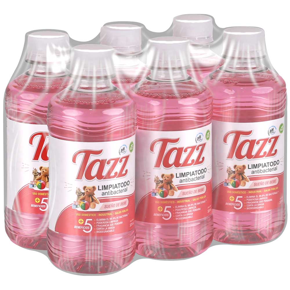 Limpiatodo Antibacterial TAZZ Sueño de Bebé Paquete 6 Botellas 325ml c/u