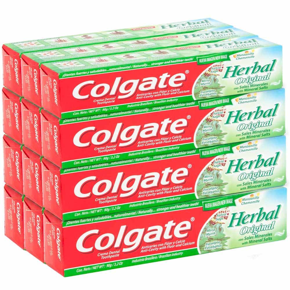 Pasta Dental COLGATE Herbal Paquete 12 Tubos 90g c/u