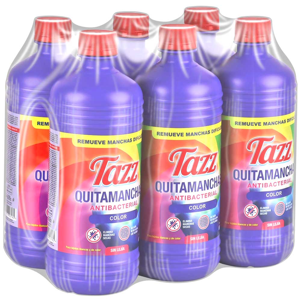 Quitamanchas Antibacterial TAZZ Paquete 6 Botellas 650ml c/u