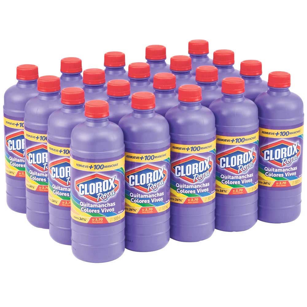 Quitamanchass CLOROX Colores Vivos Paquete 20 Botellas 580ml c/u