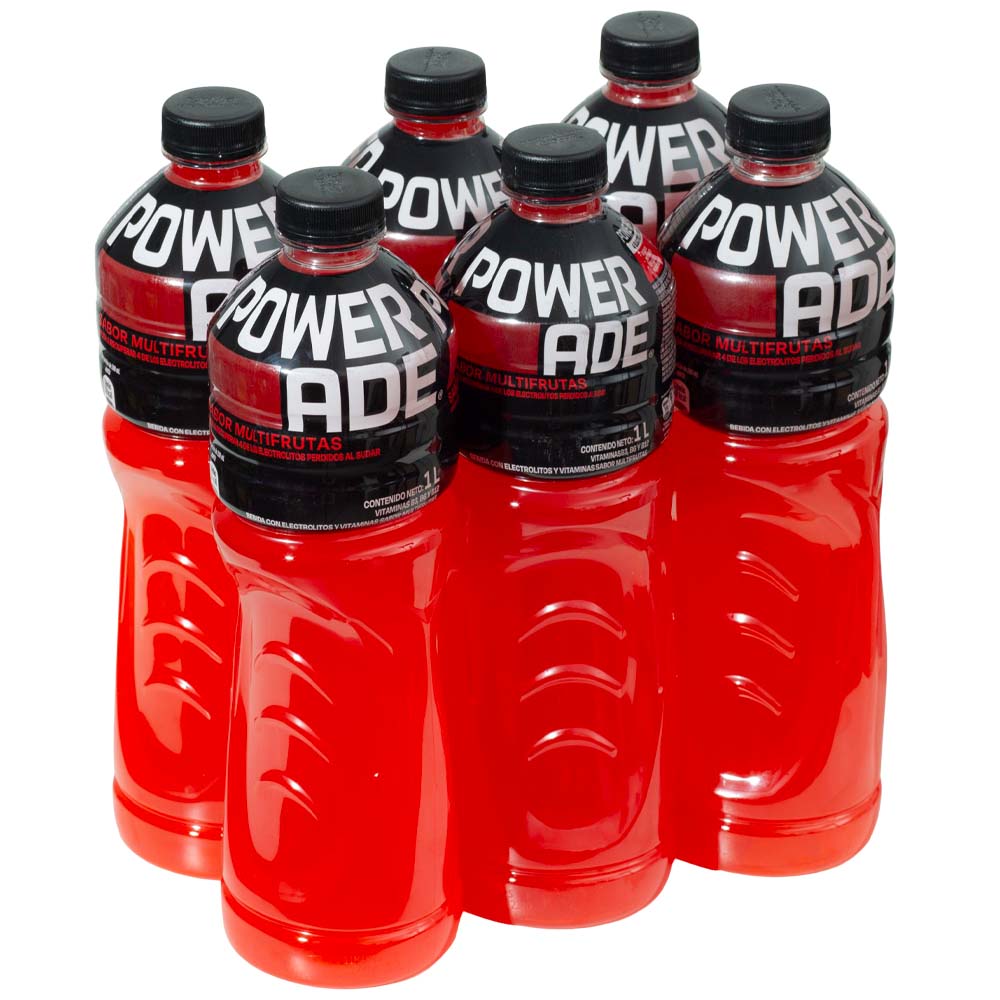 Bebida Rehidratante POWERADE Multifrutas Paquete 6 Botellas 1L c/u