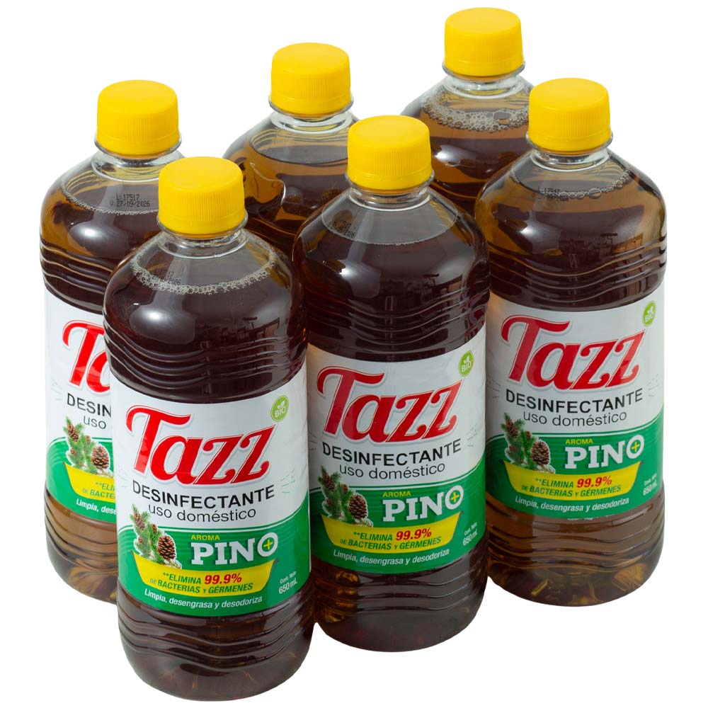 Desinfectante TAZZ Pino Paquete 6 Botellas 650ml c/u