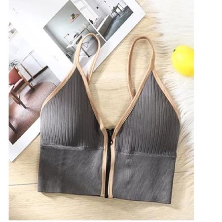Bralette Tipo Sosten con Cierre Standard Plomo