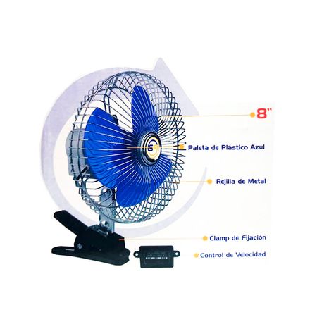 Ventilador para auto 10pulg oscilador safari