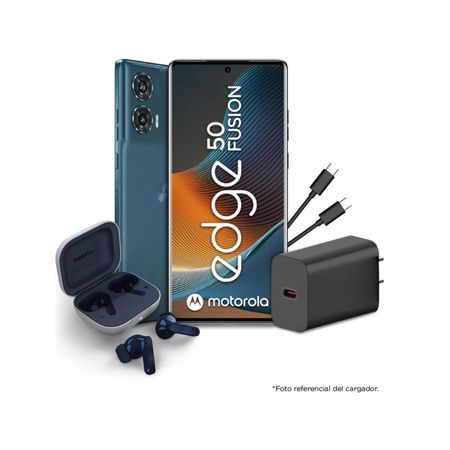 Motorola Edge 50 Fusion 256Gb 8Gb Ram Verde Azulado + Moto Buds