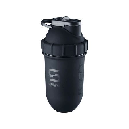 Protein Shaker Bottle 700ml Shakesphere Tumbler Double Wall Steel Matte Black - SSTUMSTEELBLK