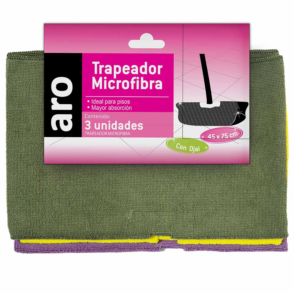 Trapeador de Microfibra ARO Paquete 3un