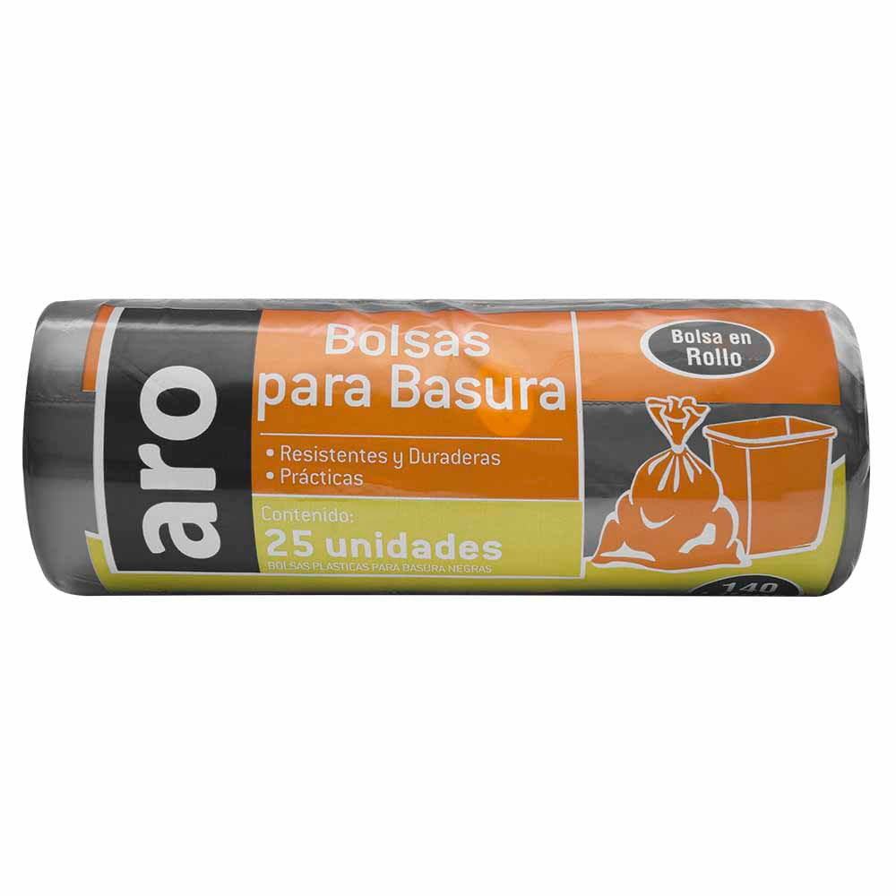 Rollo Bolsa de Basura ARO 140lt Paquete 25un