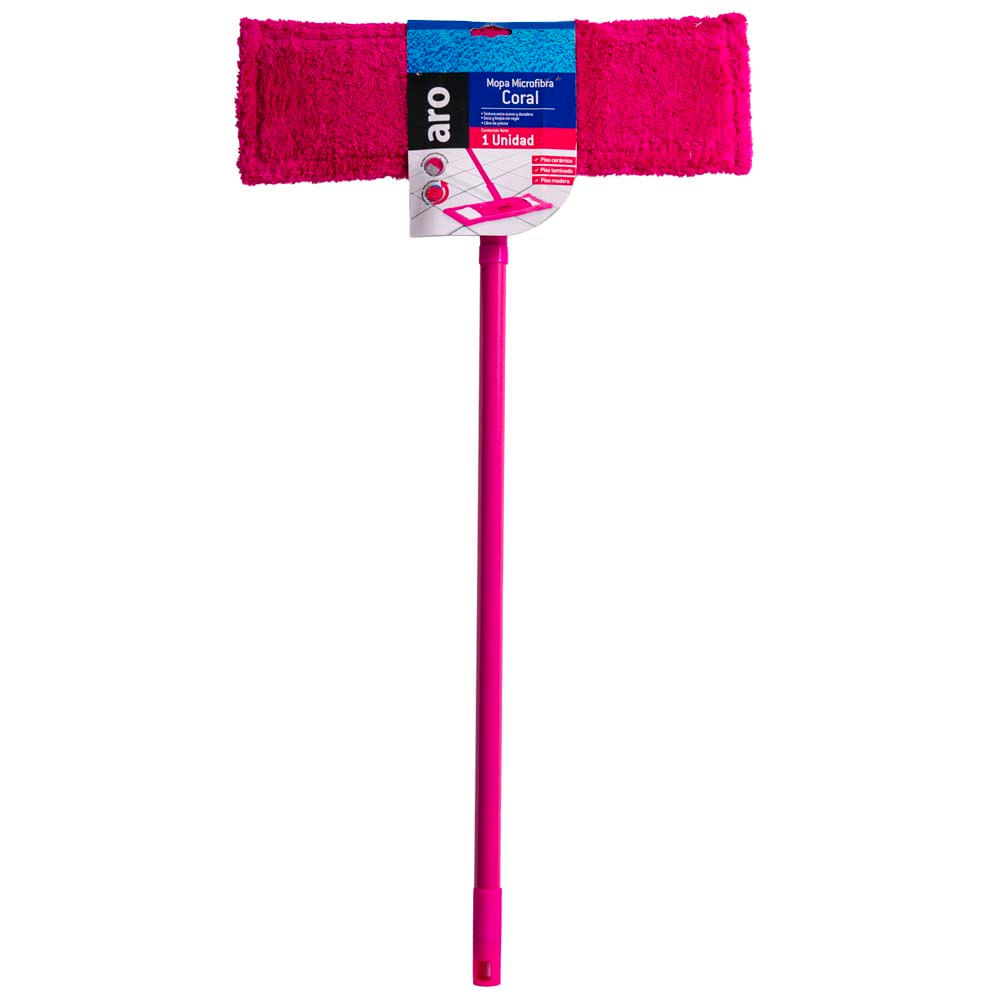 Trapeador Mopa Microfibra Coral ARO con Mango