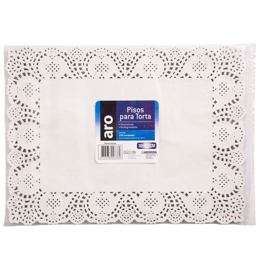 Piso de Torta ARO Rectangular 30x40 100un